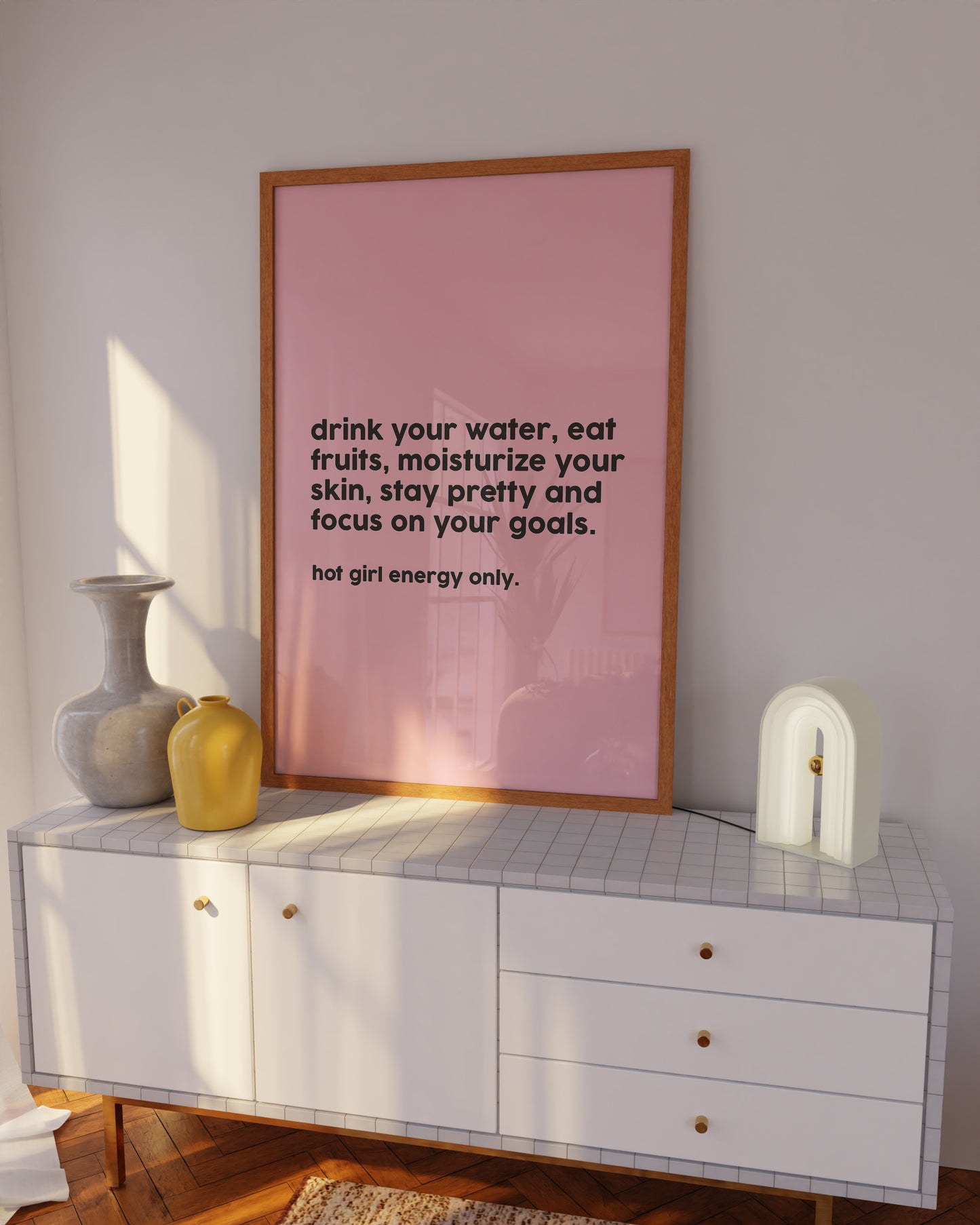 Hot Girl Energy Only Pink Wall Art