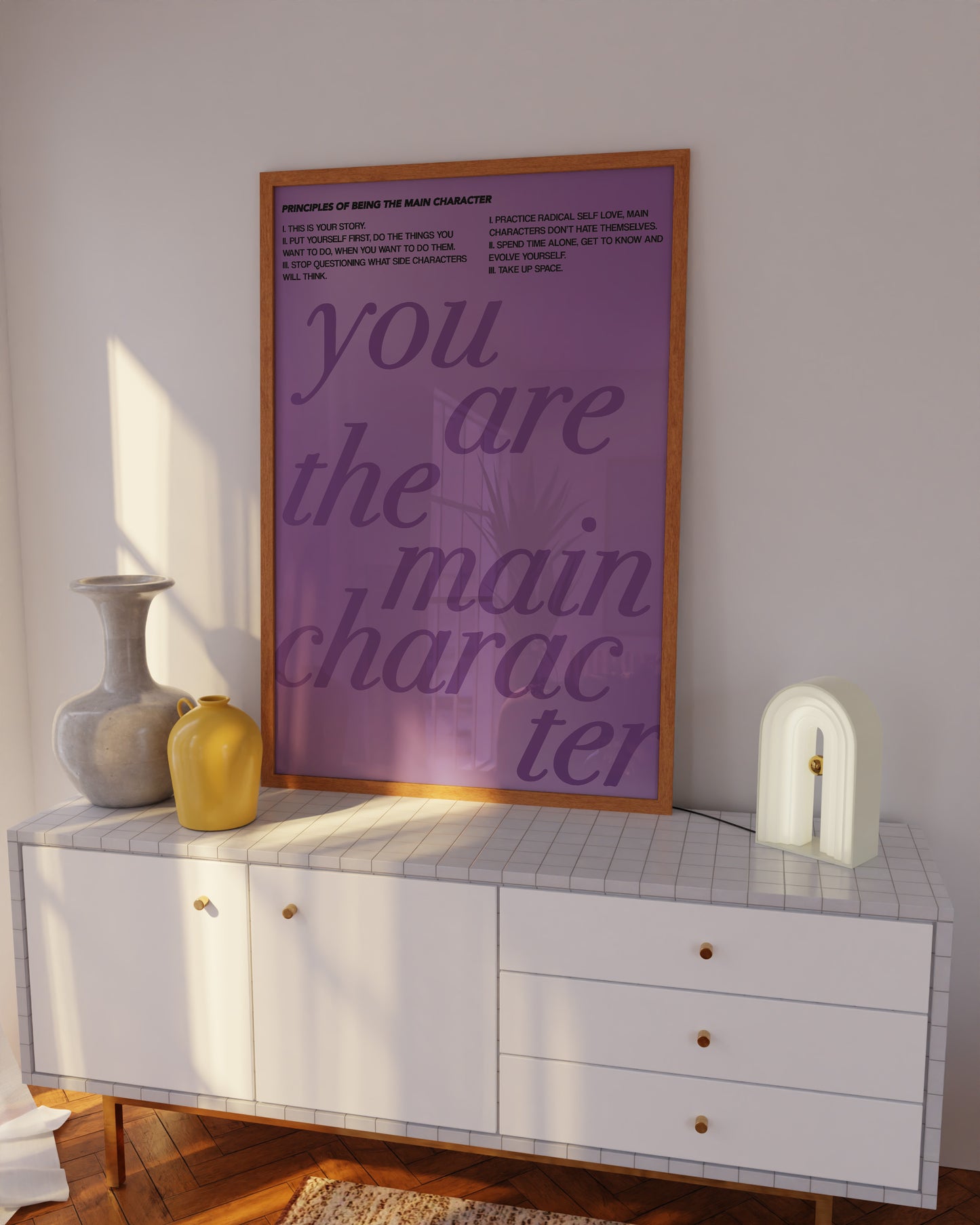 You Are The Main Character Purple Wall Art