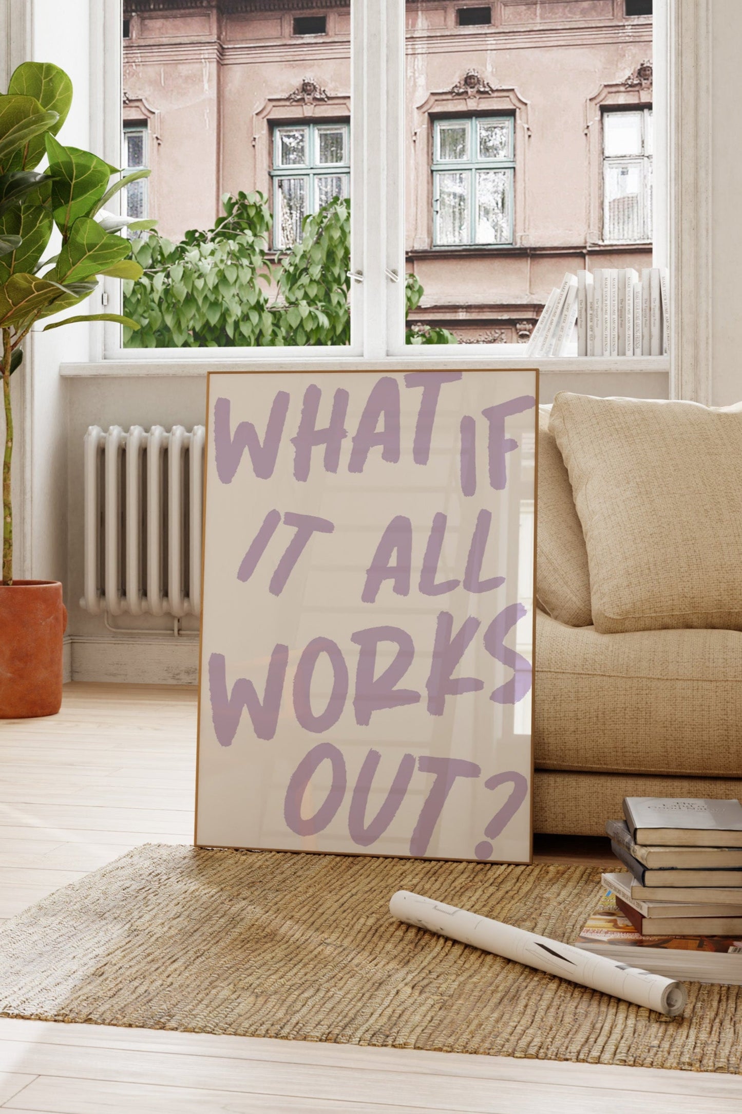 What If It All Works Out Purple Wall Art