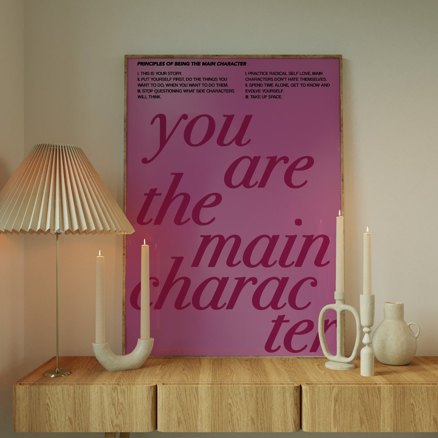 You Are The Main Character Purple Gradient Wall Art