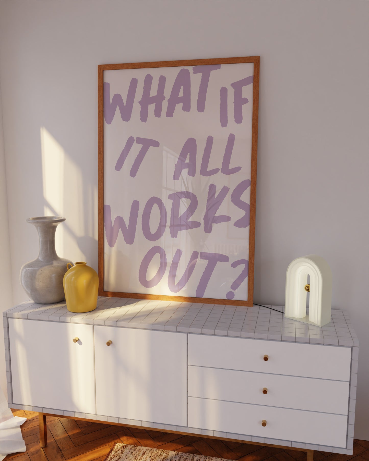 What If It All Works Out Purple Wall Art