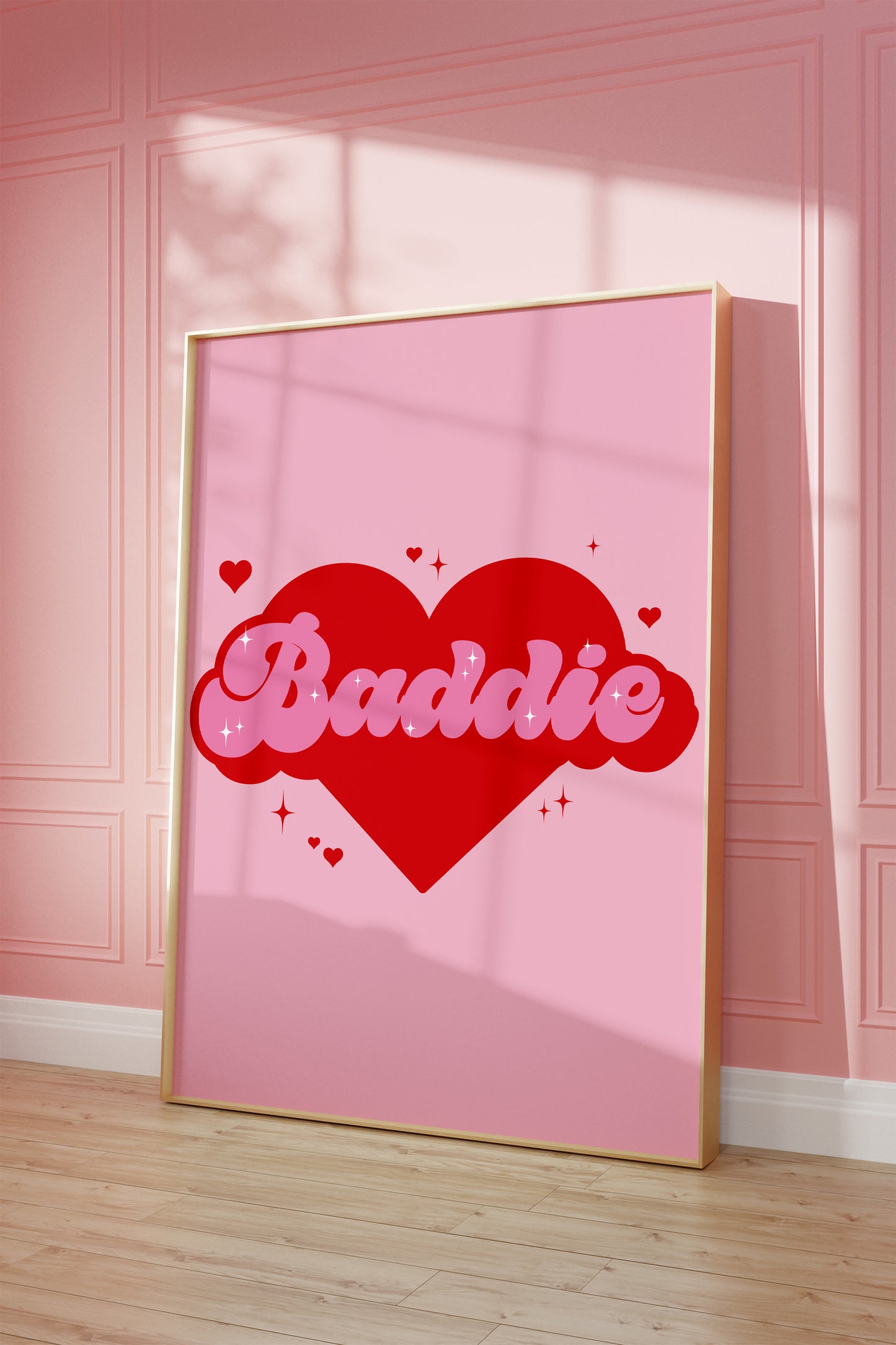 Baddie Pink And Red Wall Art