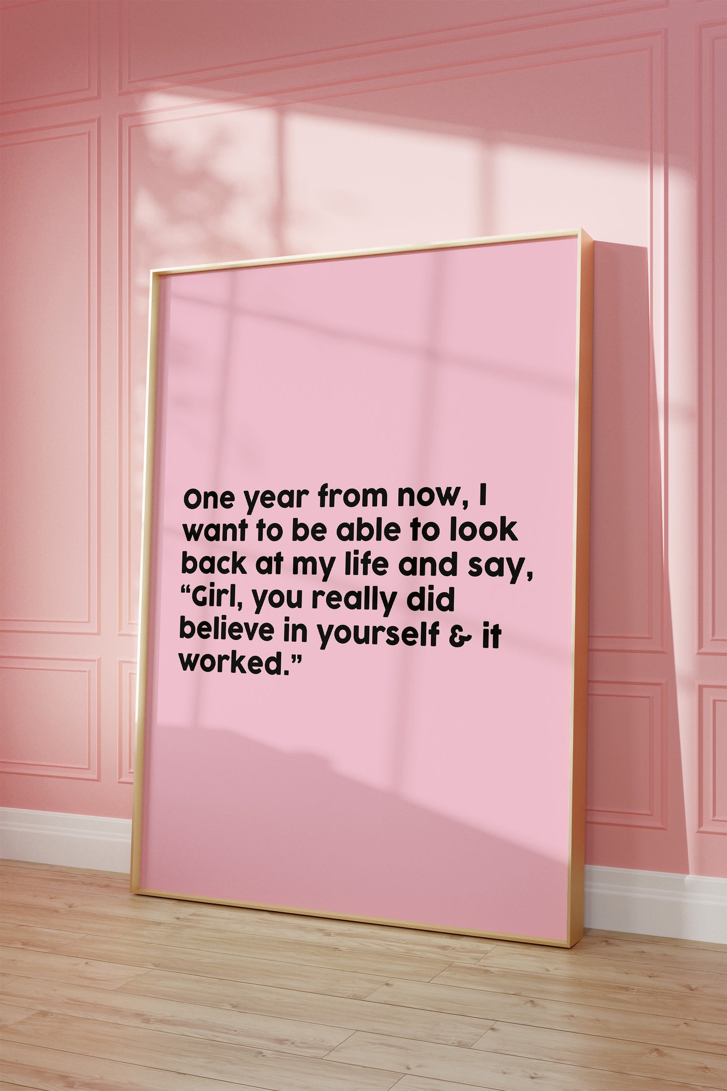 One Year From Now Pink Wall Art