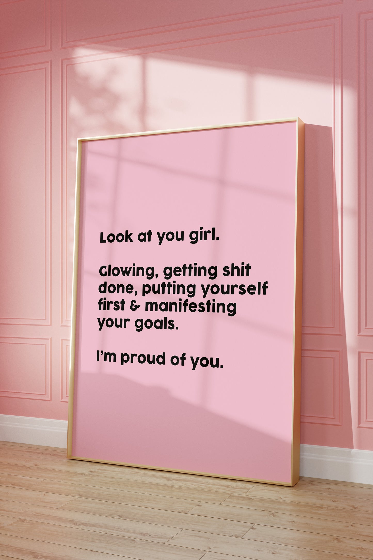 Look At You Girl Pink Wall Art