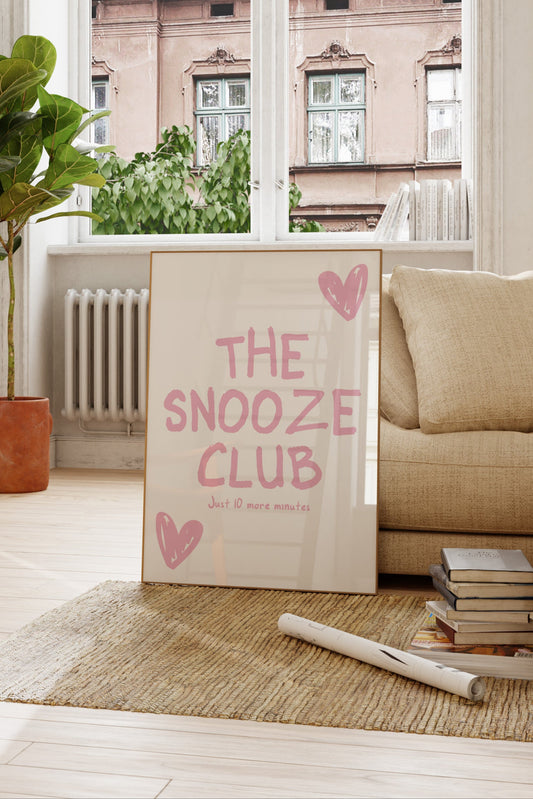 The Snooze Club Pink Wall Art