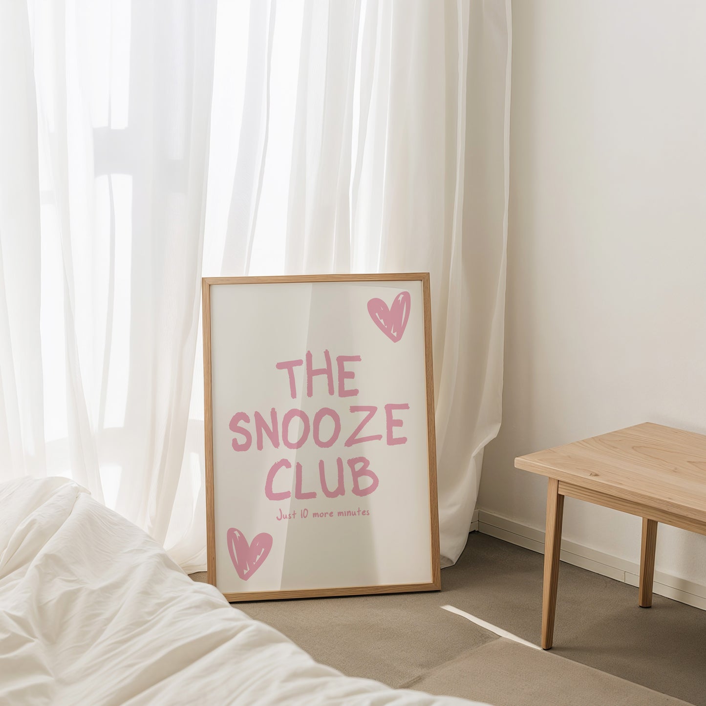 The Snooze Club Pink Wall Art