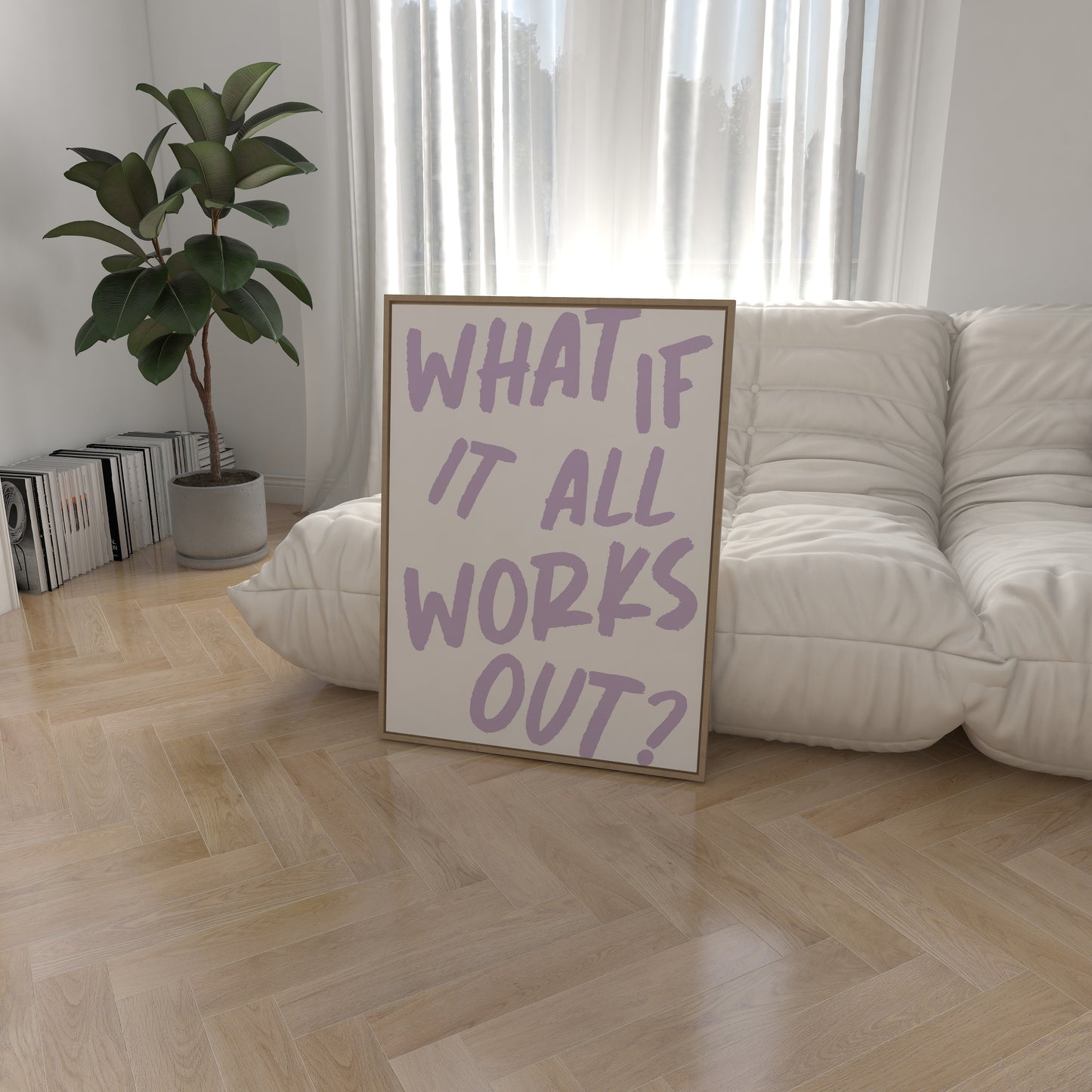 What If It All Works Out Purple Wall Art