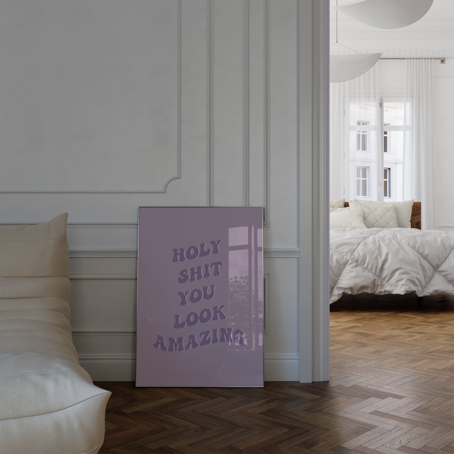 Holy Sh*t You Look Amazing Purple Wall Art