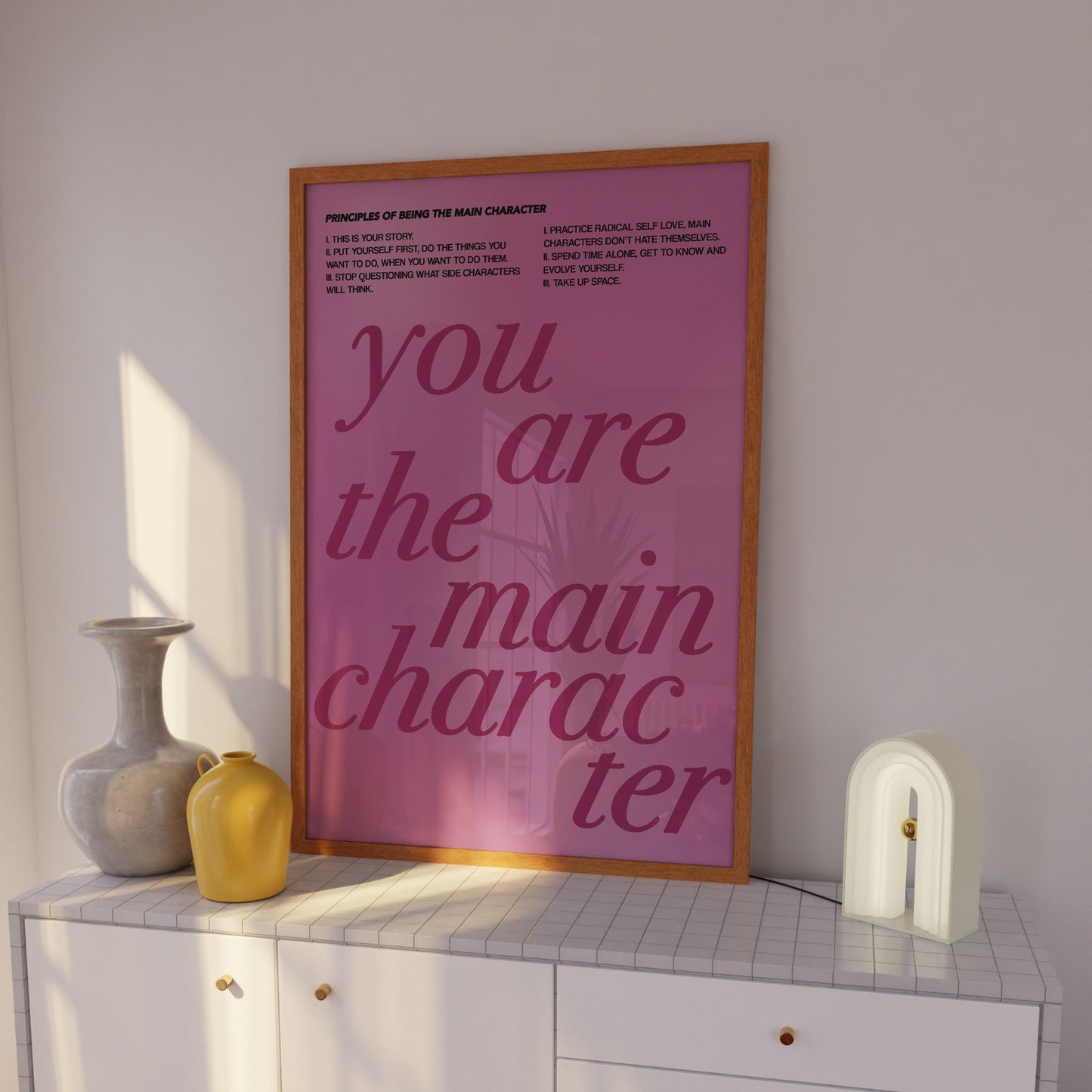 You Are The Main Character Purple Gradient Wall Art