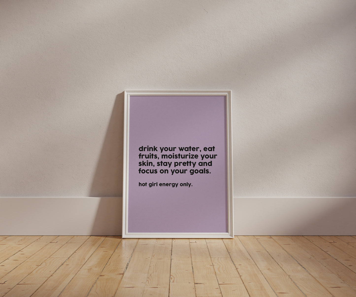 Hot Girl Energy Only Purple Wall Art