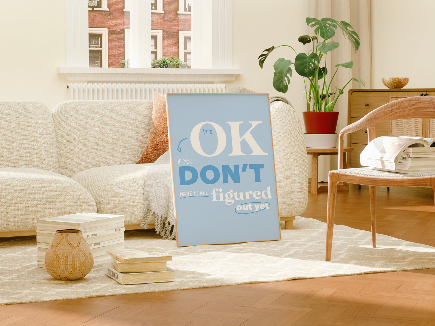 It's Okay If You Don't Have It All Figured Out Blue Wall Art