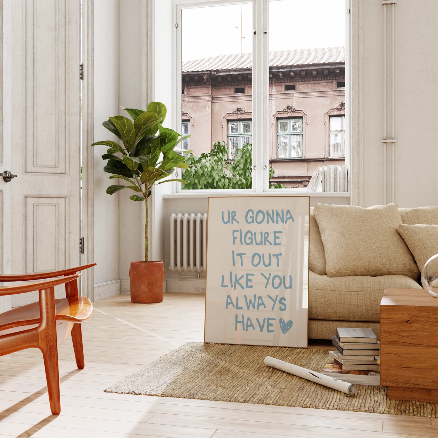 Ur Gonna Figure It Out Like You Always Have Blue Wall Art