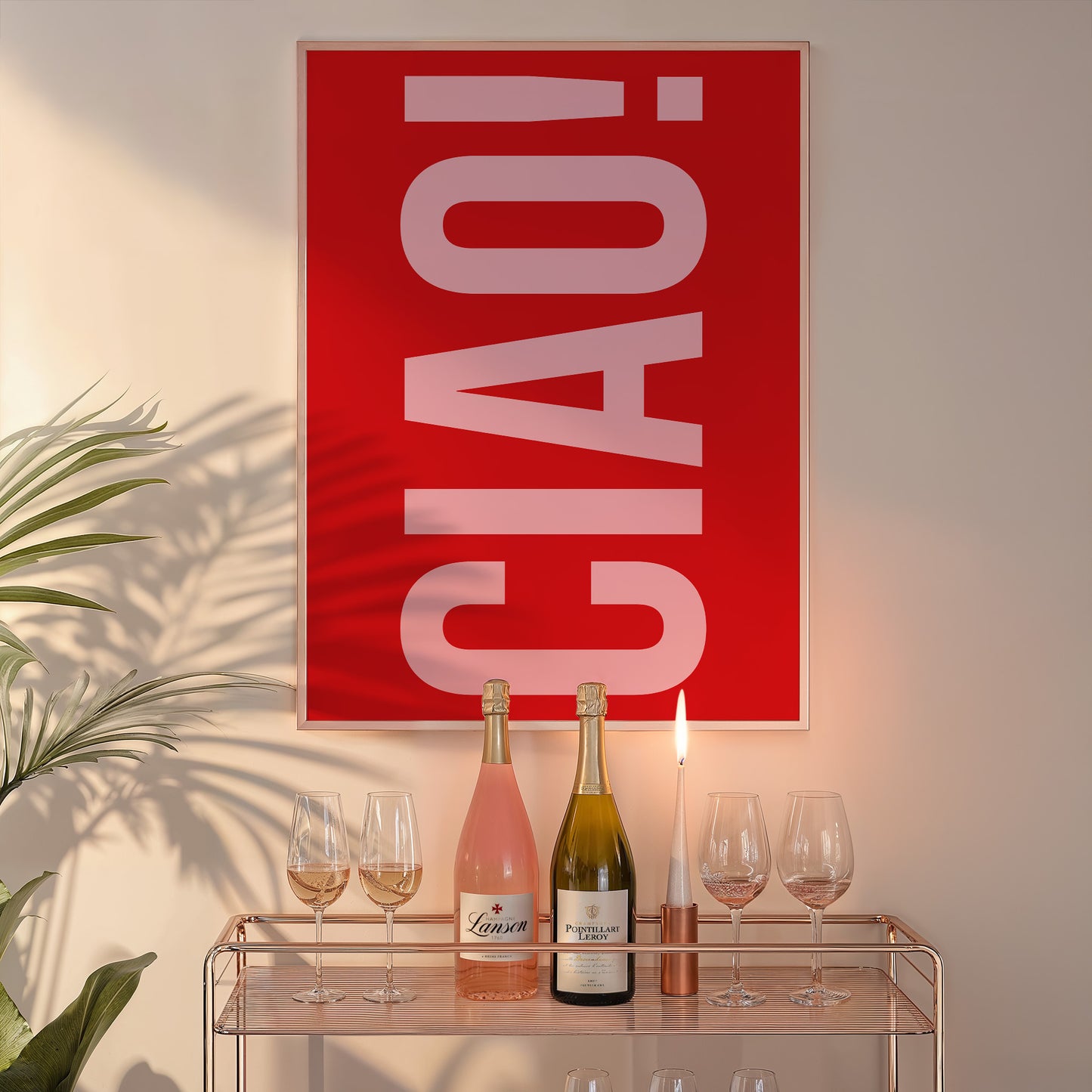 Ciao Pink And Red Wall Art