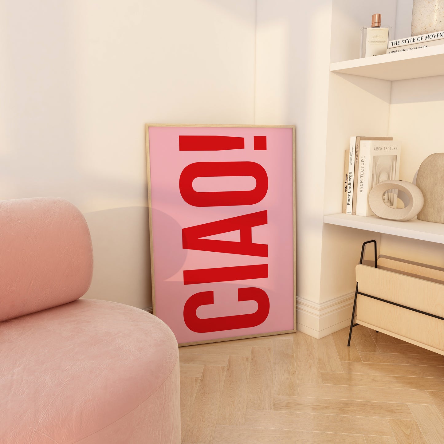 Ciao Red And Pink Wall Art