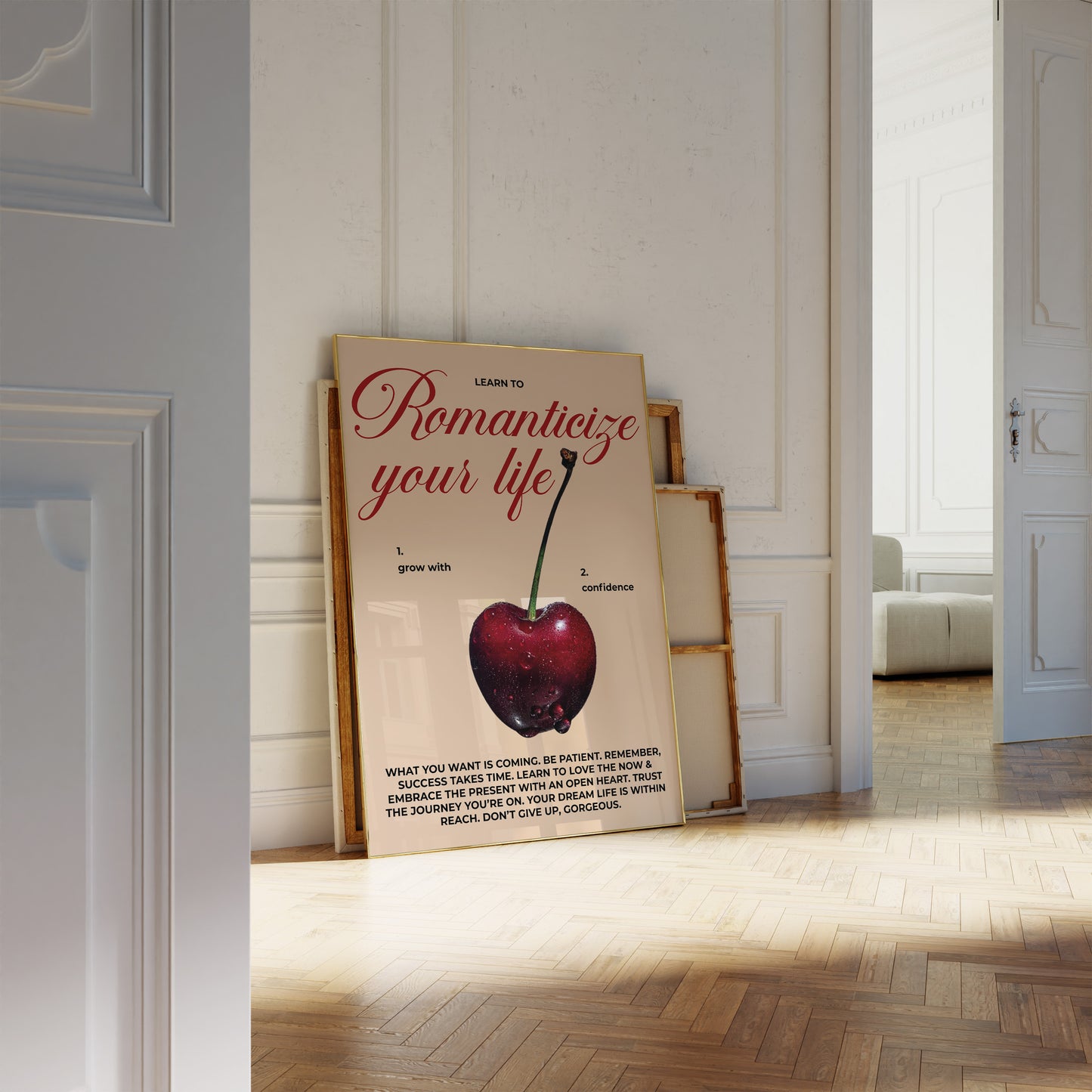Empowering quote artwork for office or home decor.