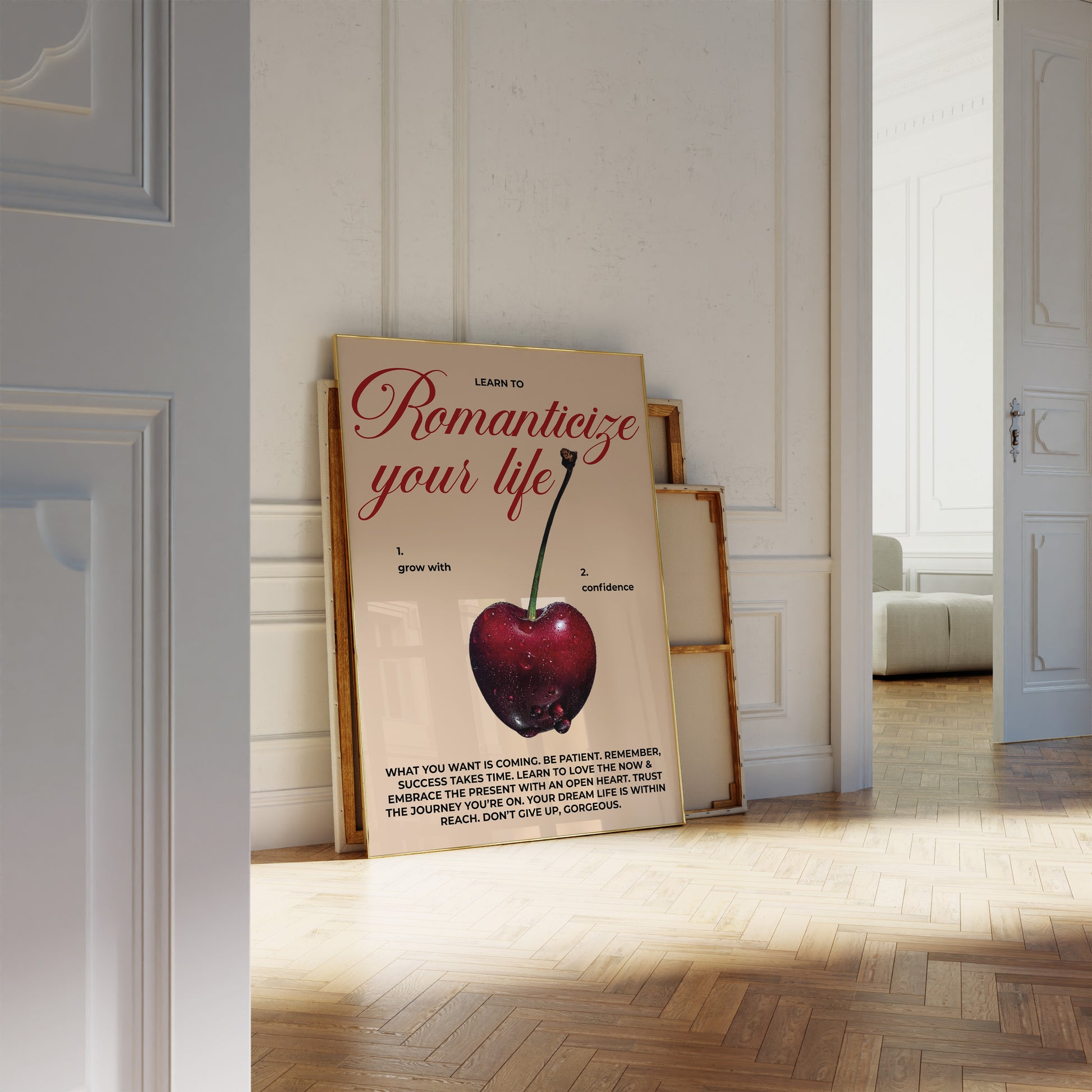 Empowering quote artwork for office or home decor.