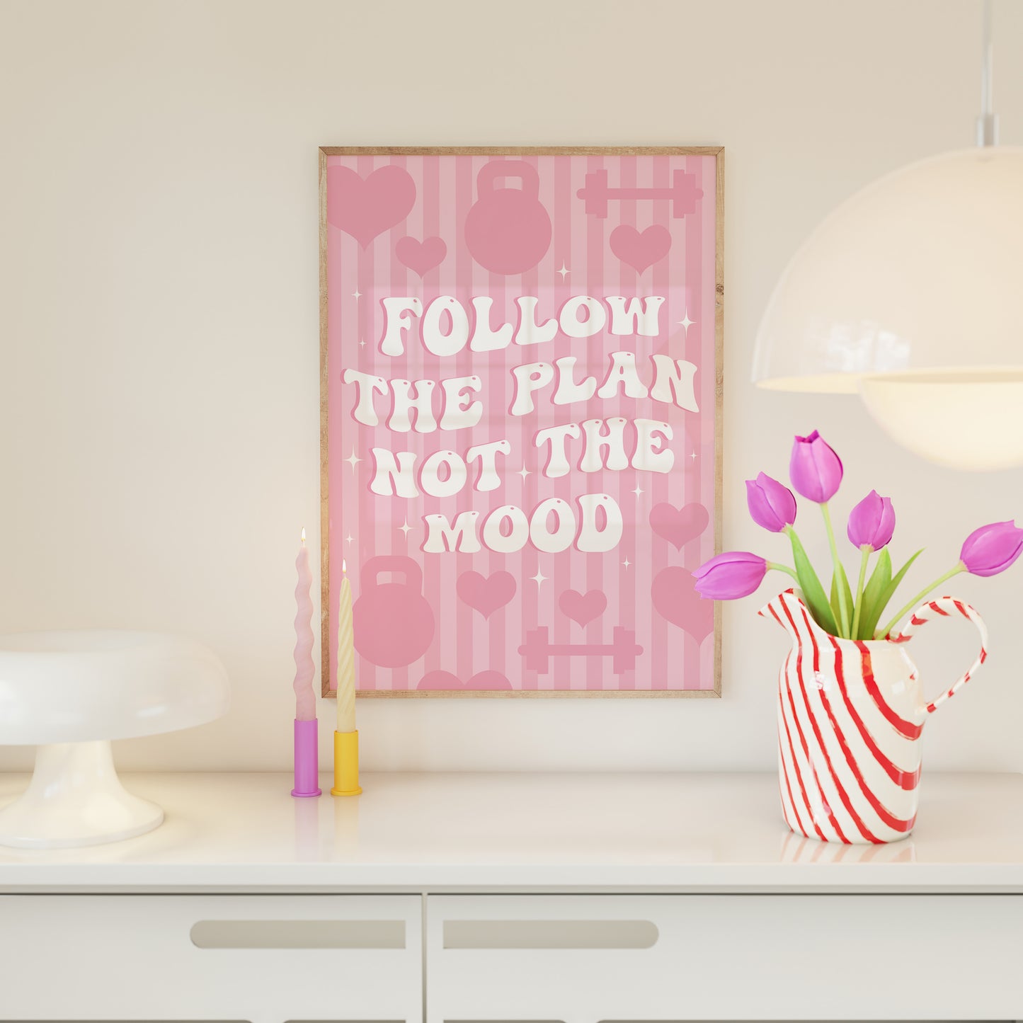Digital workout poster for fitness lovers, perfect for home gym decor.