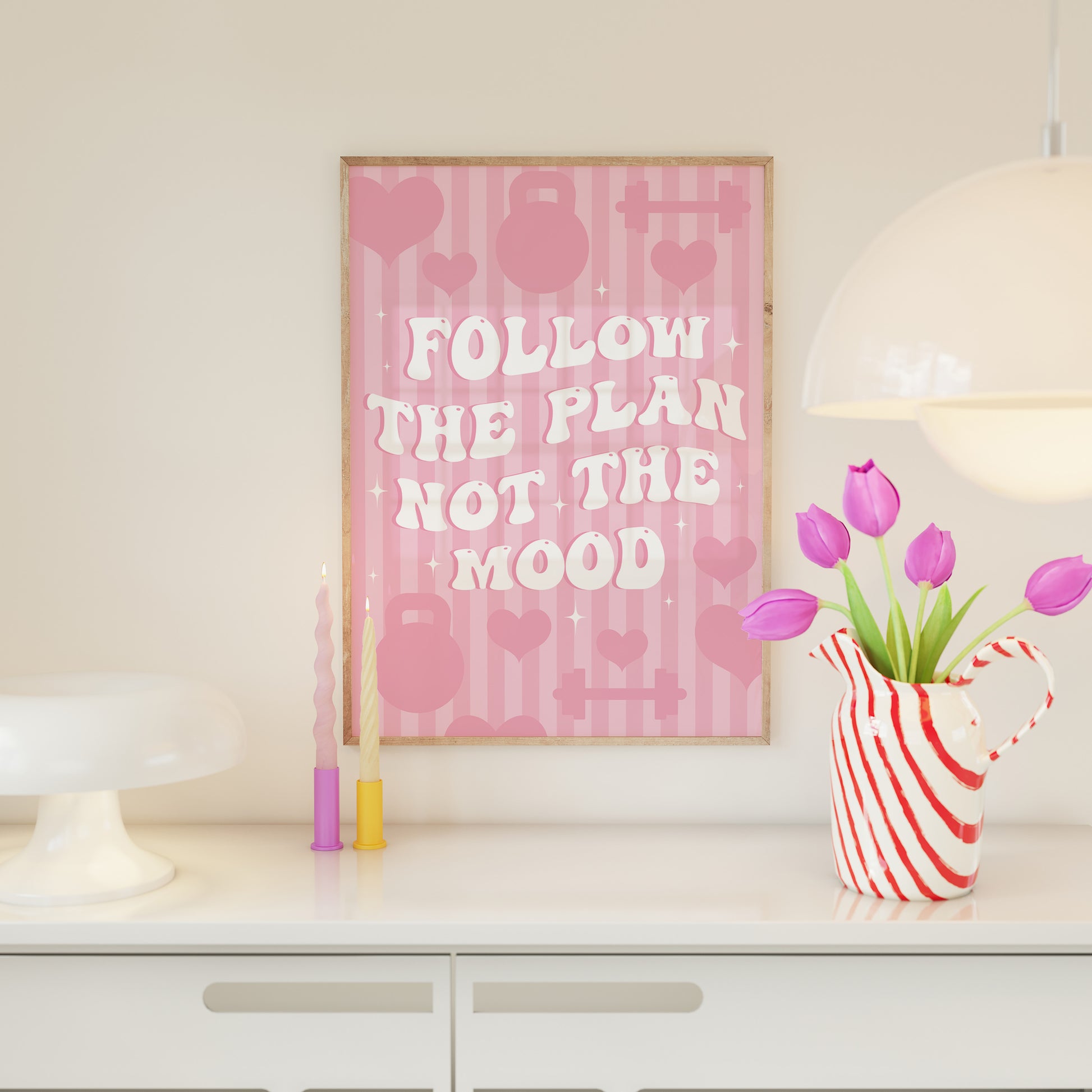 Digital workout poster for fitness lovers, perfect for home gym decor.