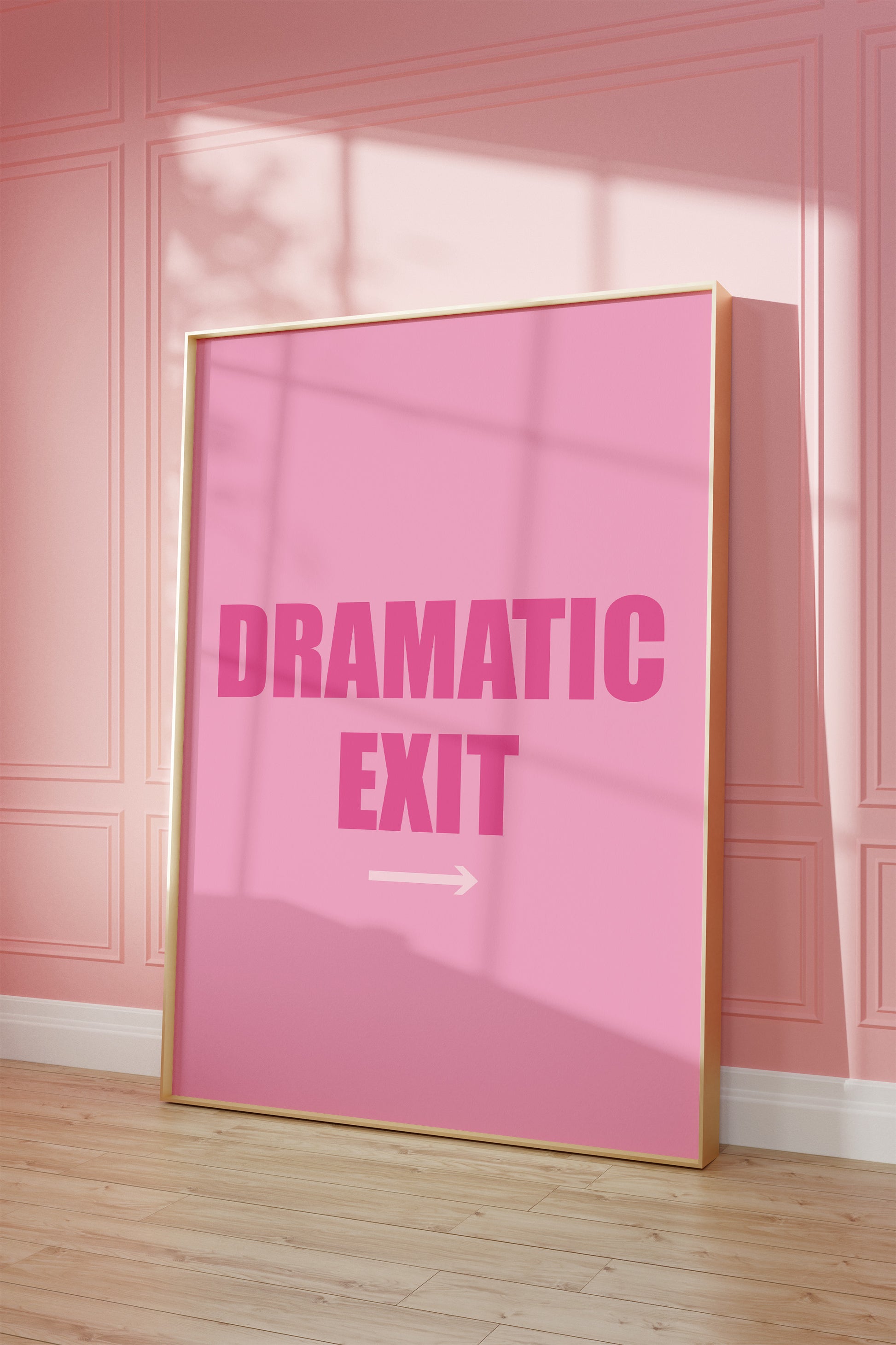 Funny Home Office Wall Art - Dramatic Exit Sign