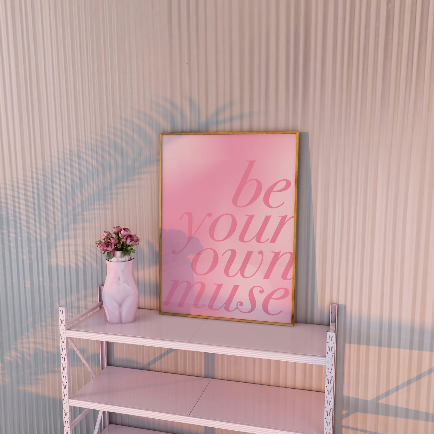Minimalist and chic pink wall art for aesthetic interiors and contemporary decor styles.