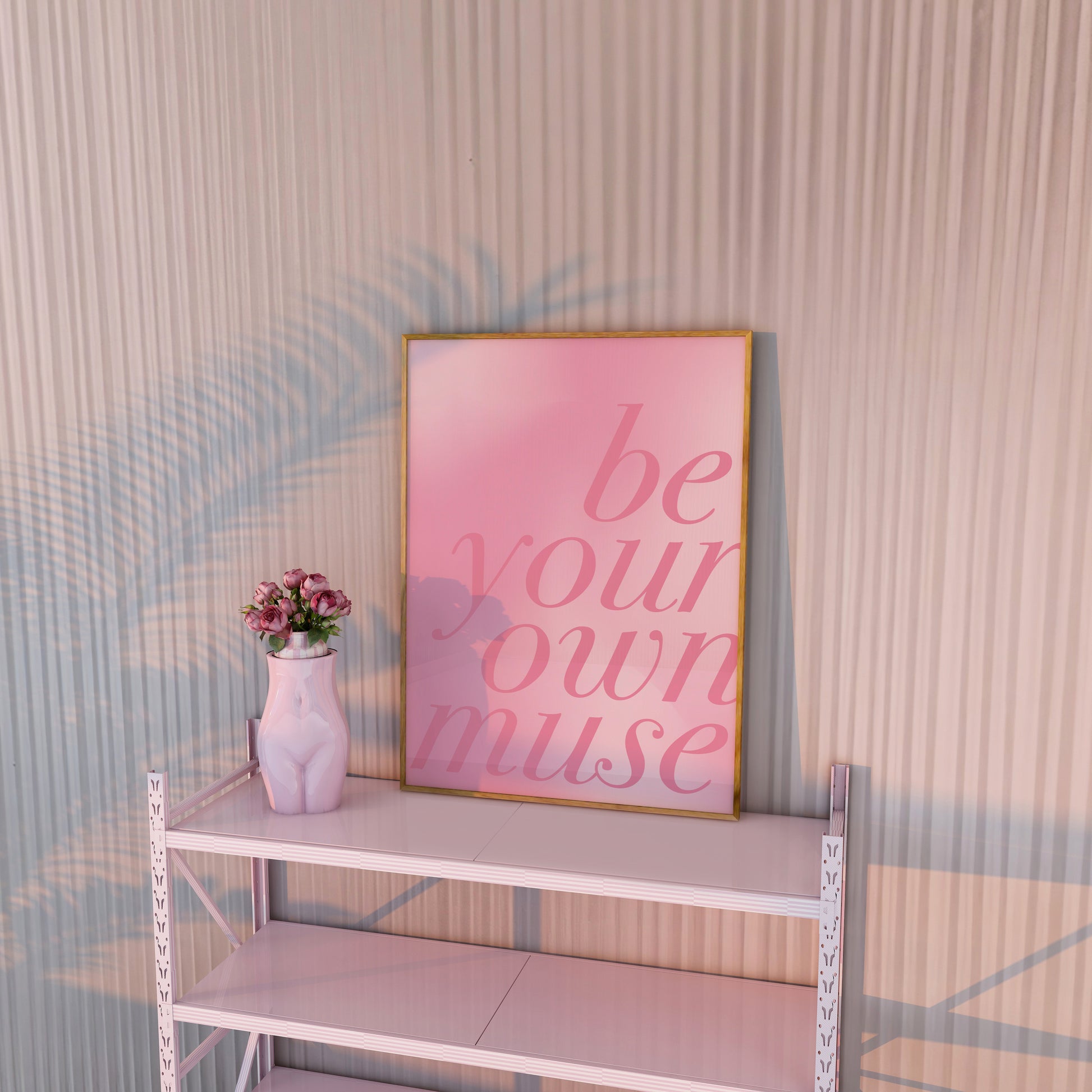 Minimalist and chic pink wall art for aesthetic interiors and contemporary decor styles.