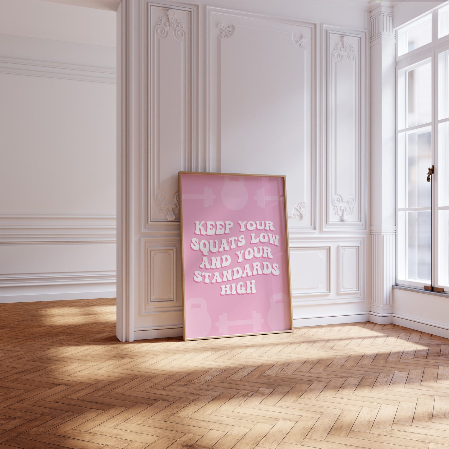 Digital download gym print with a strong motivational message.