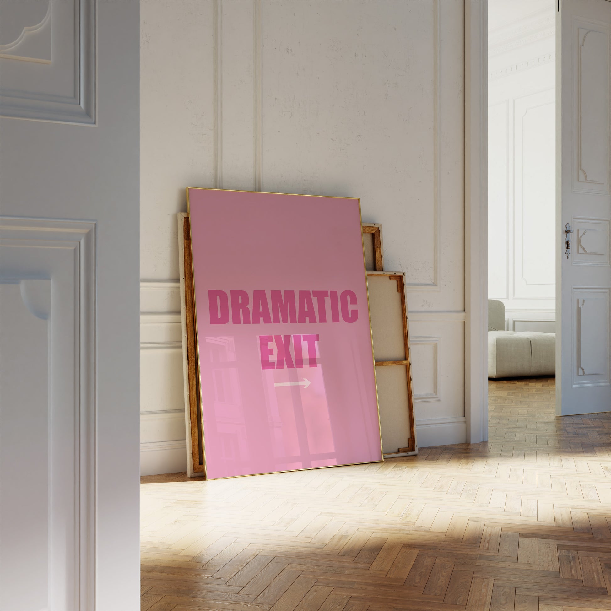 Dramatic Exit Wall Art for Entryway - Chic Aesthetic Decor
