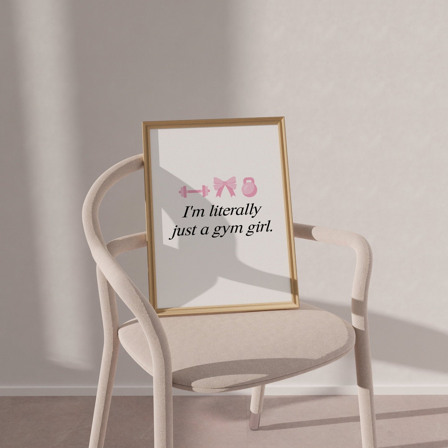 I'm Literally Just A Gym Girl Pink Wall Art