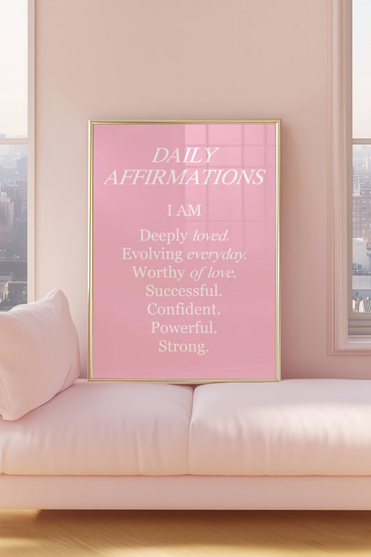 I Am Daily Affirmations Wall Art