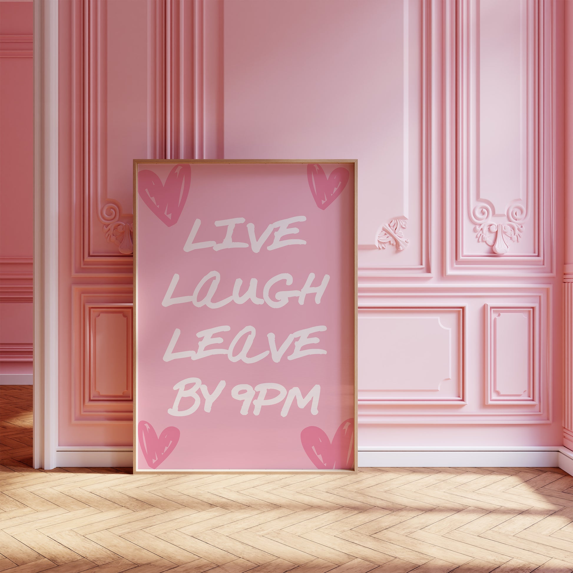 Funny digital print for home decor, ideal for introverts and humour lovers, styled in a Scandinavian-inspired interior.