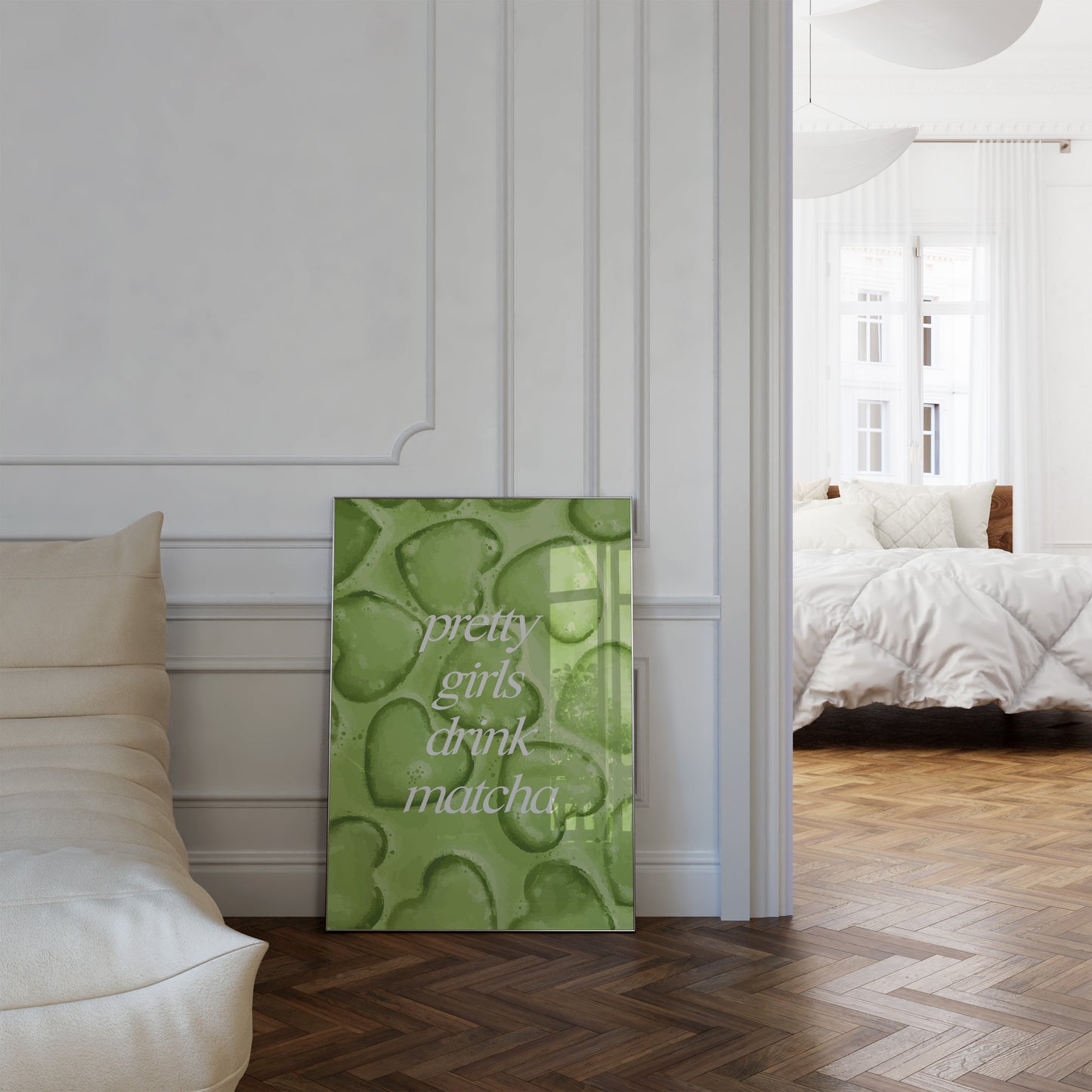 Pretty Girls Drink Matcha Wall Art