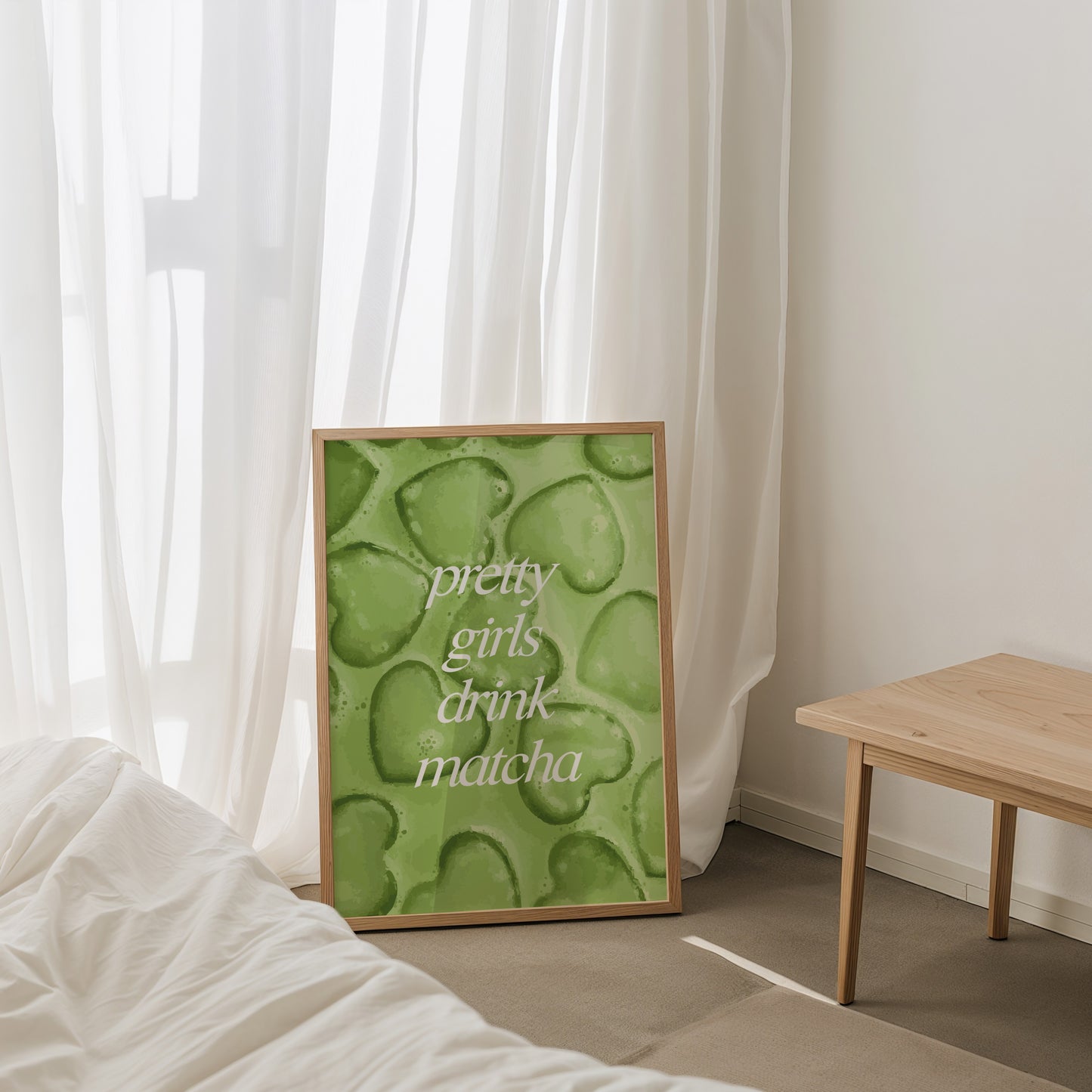 Pretty Girls Drink Matcha Wall Art