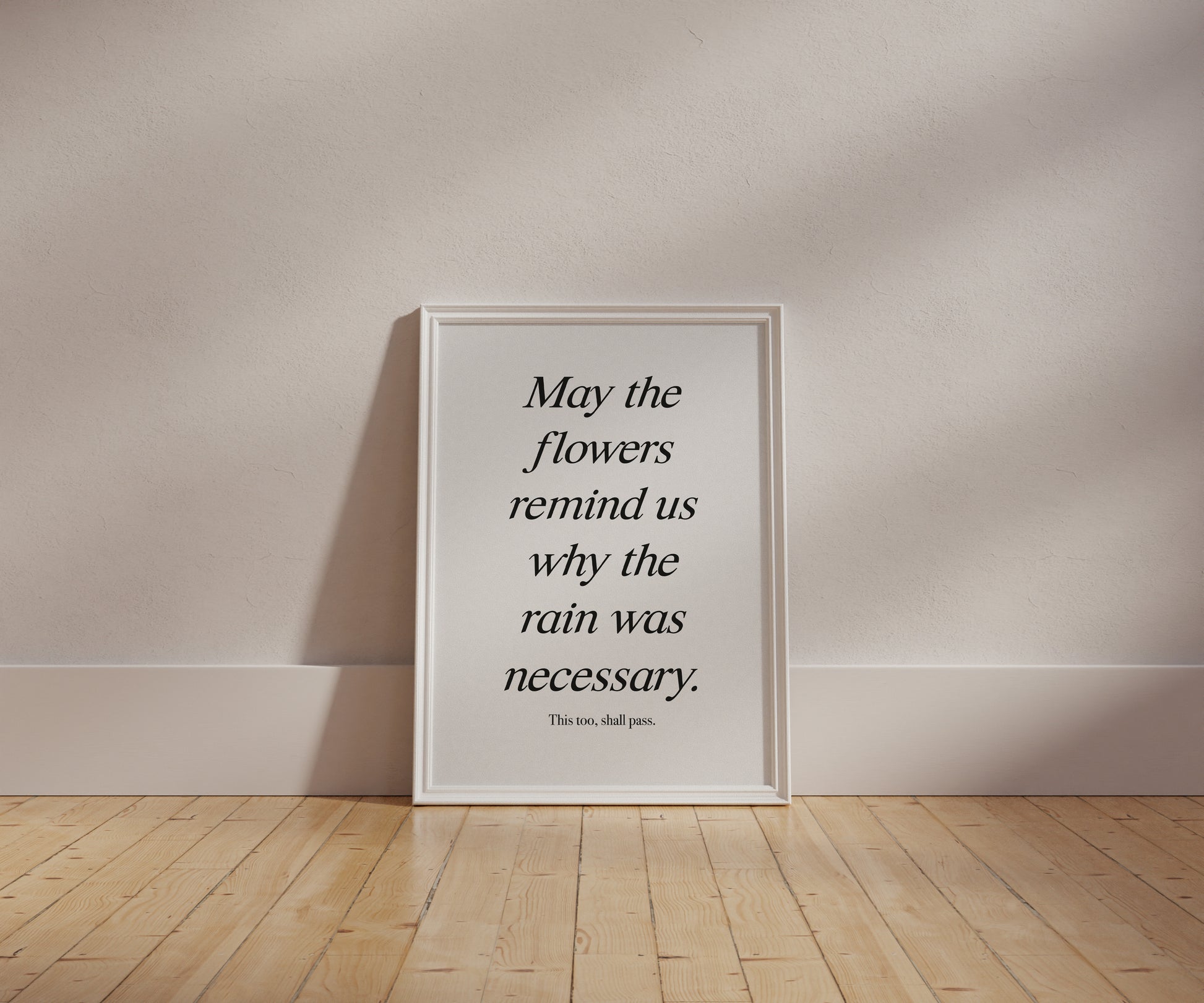 Positive affirmation art print with a calming and uplifting message.