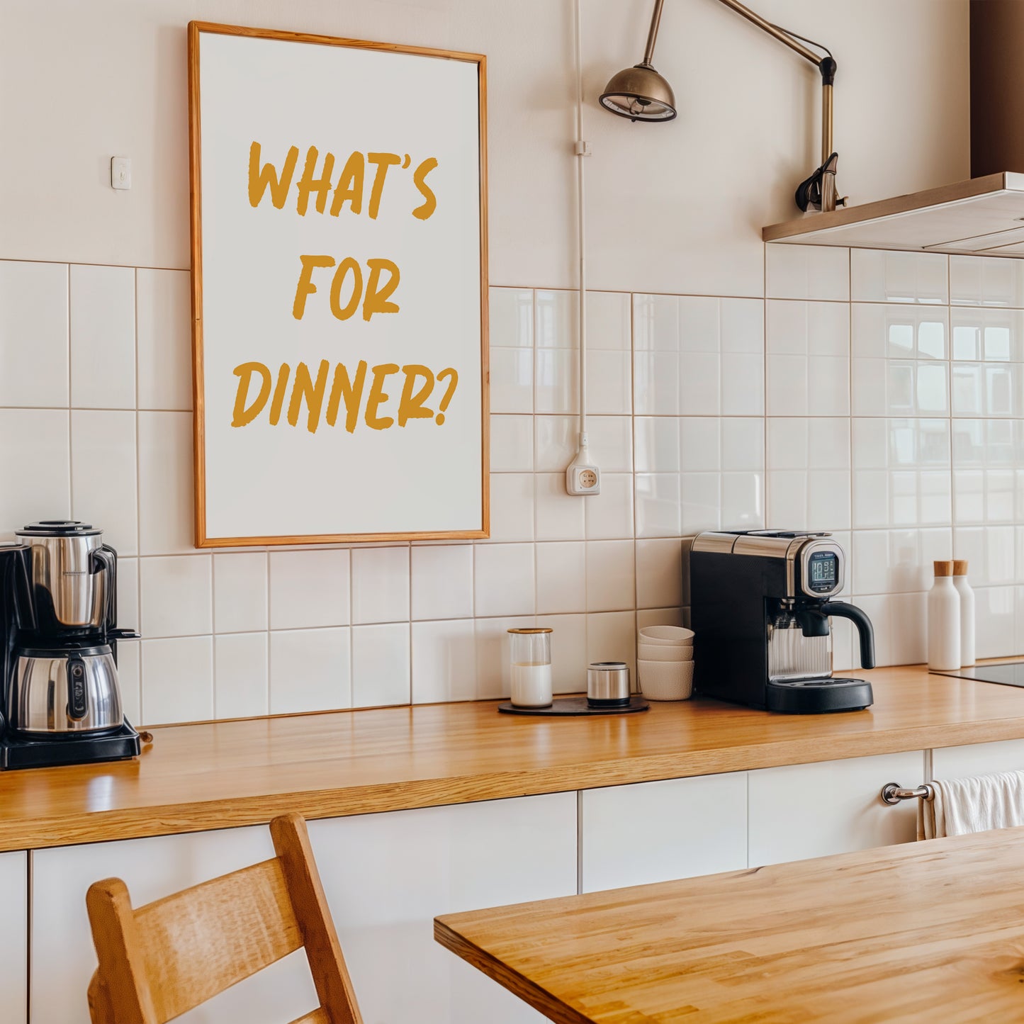 What's For Dinner Orange Wall Art