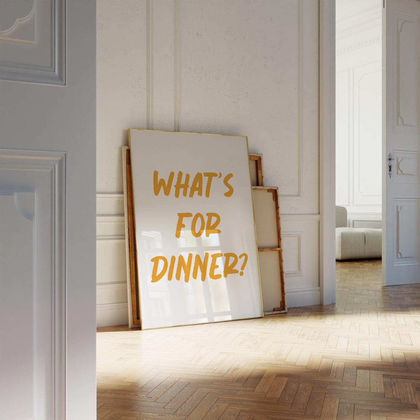 What's For Dinner Orange Wall Art