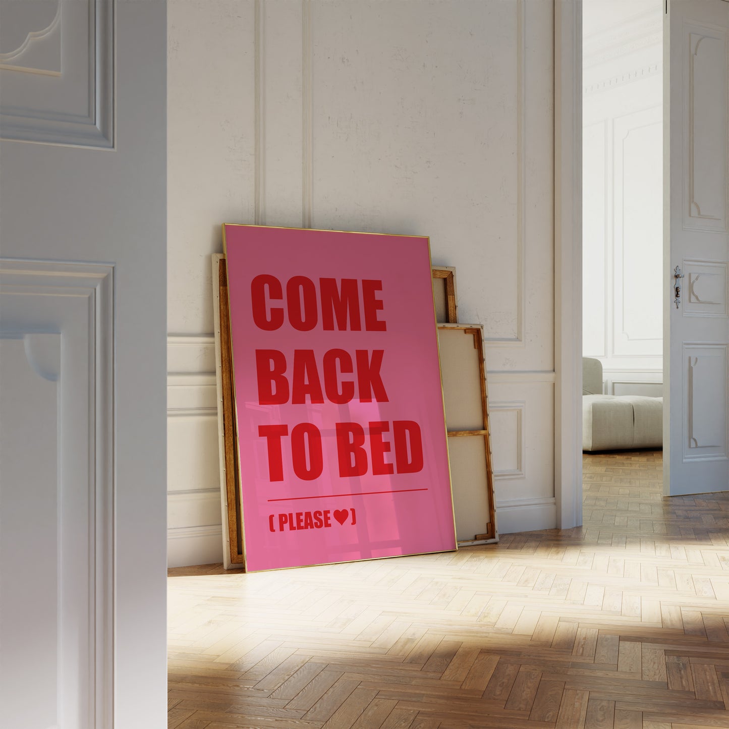 Playful romantic wall decor – ideal for bedrooms, apartments, and trendy interiors.