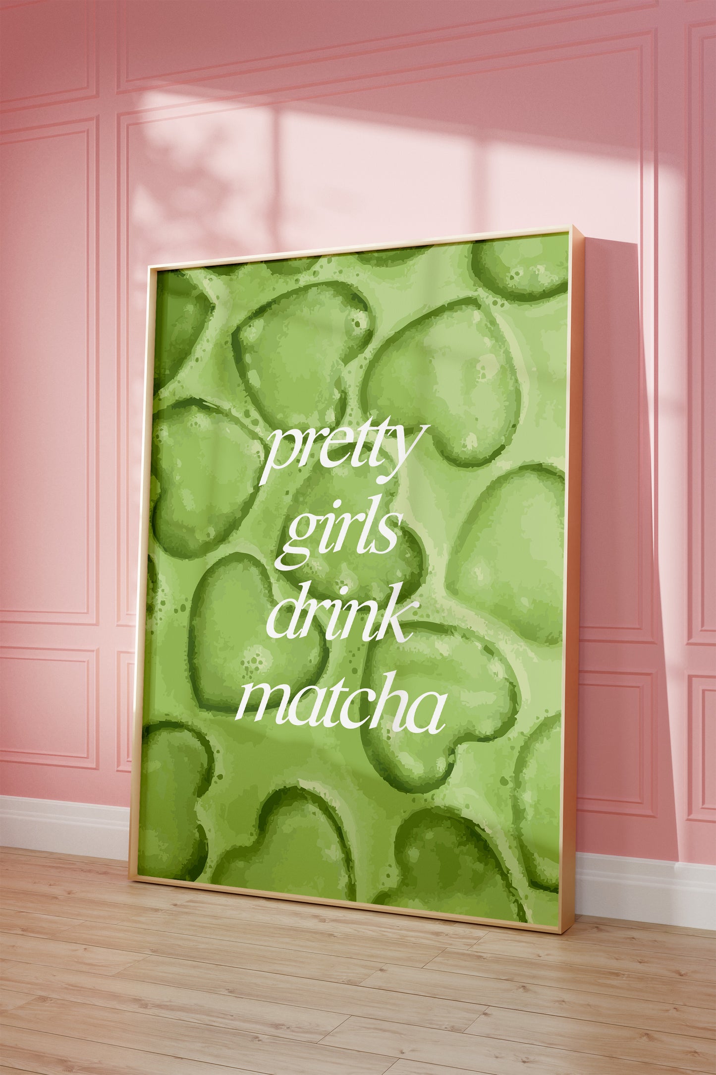Pretty Girls Drink Matcha Wall Art
