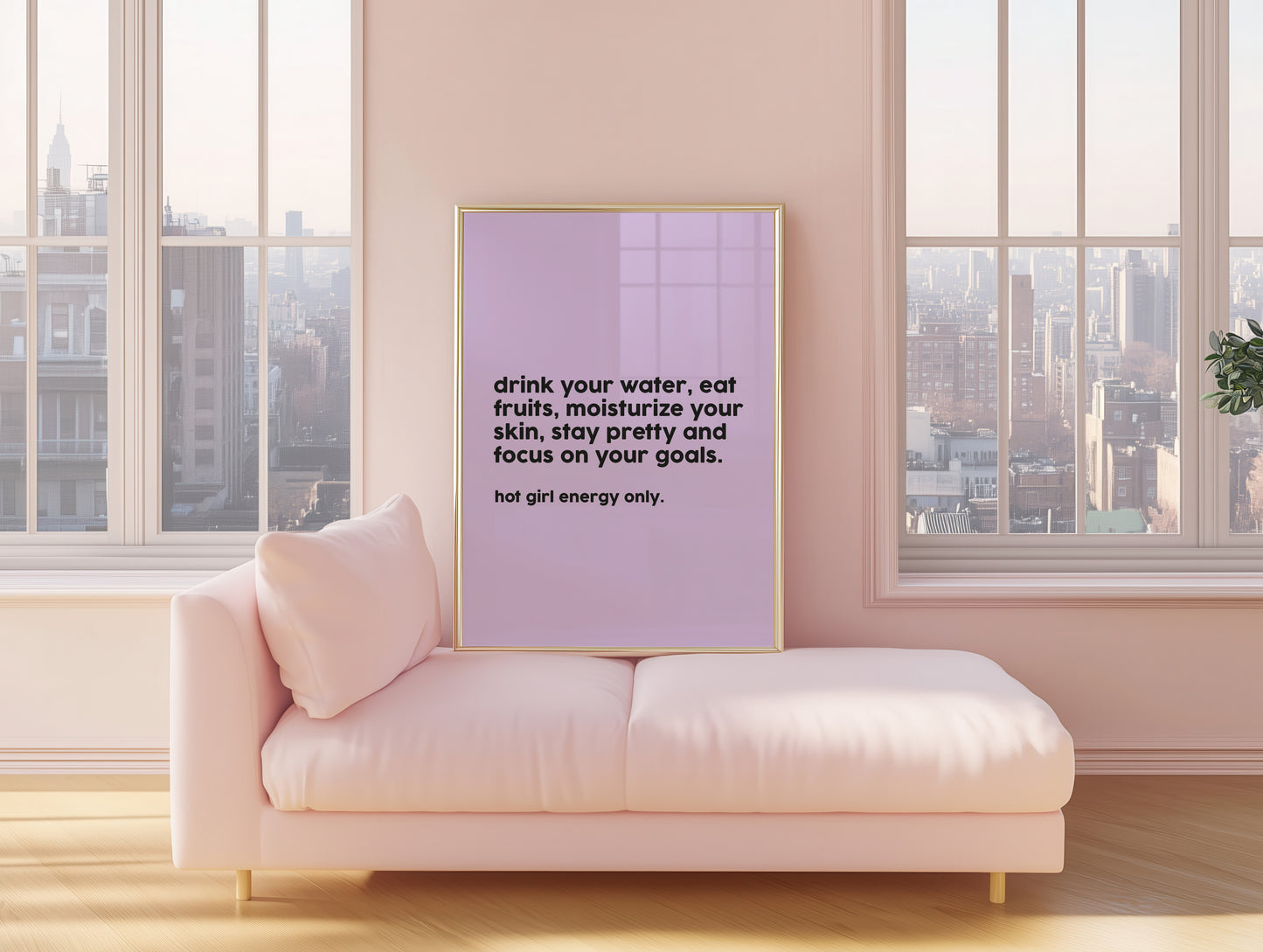 Hot Girl Energy Only Purple Wall Art