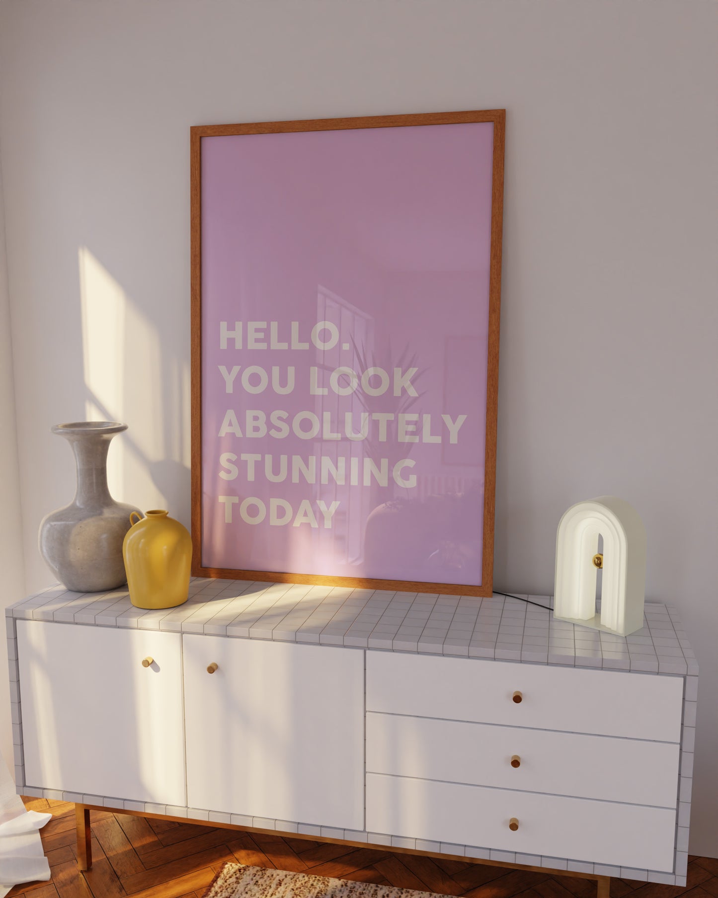 Hello, You Look Absolutely Stunning Today Purple Wall Art