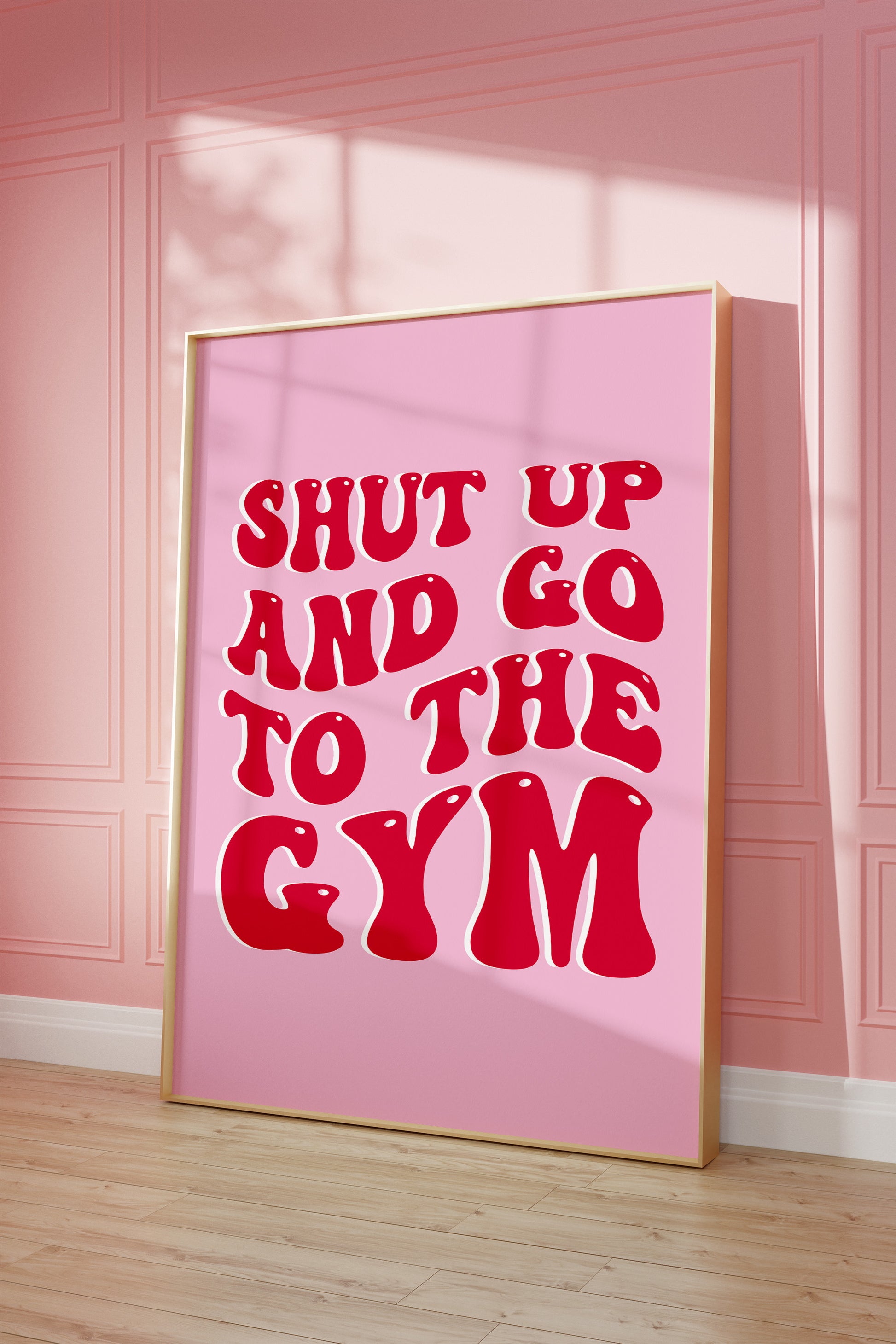 Fitness room wall art for gym lovers and workout enthusiasts.