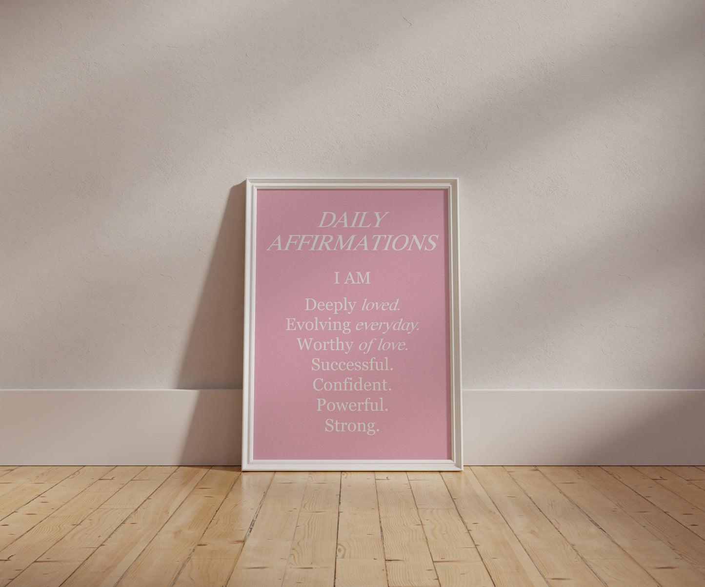 I Am Daily Affirmations Wall Art