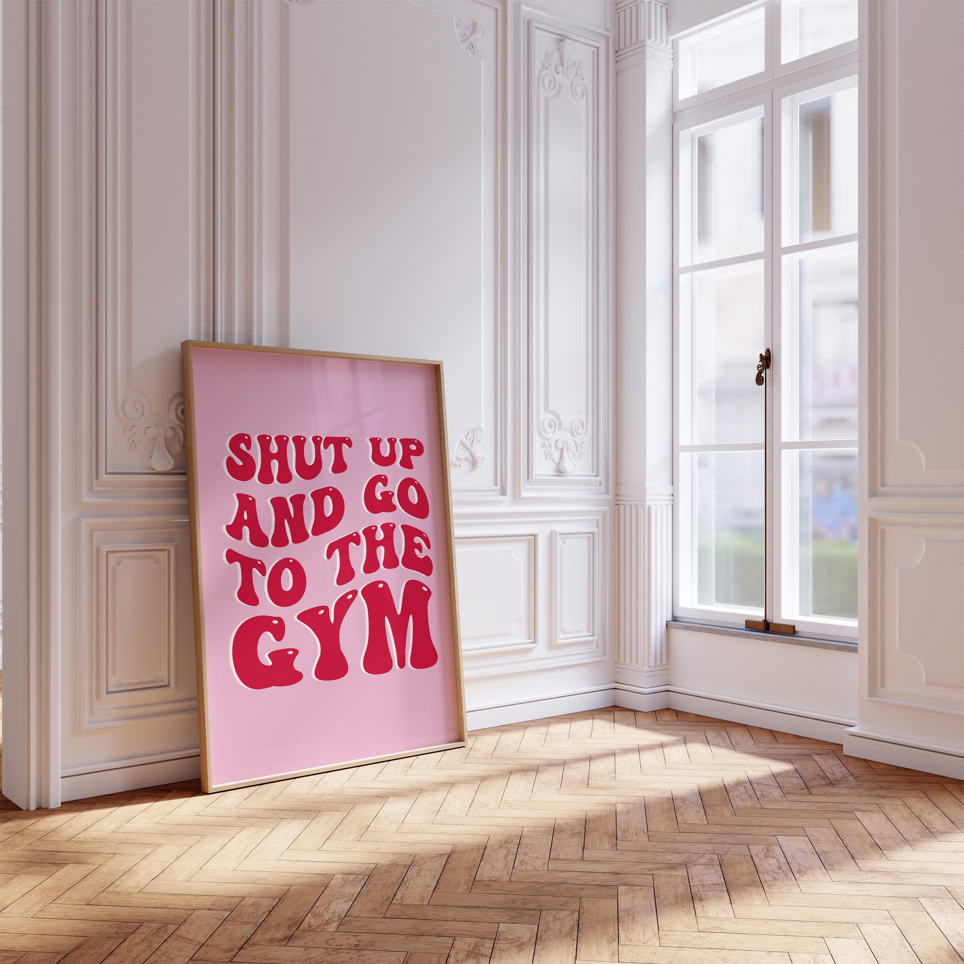 Home gym motivational print to inspire fitness goals.