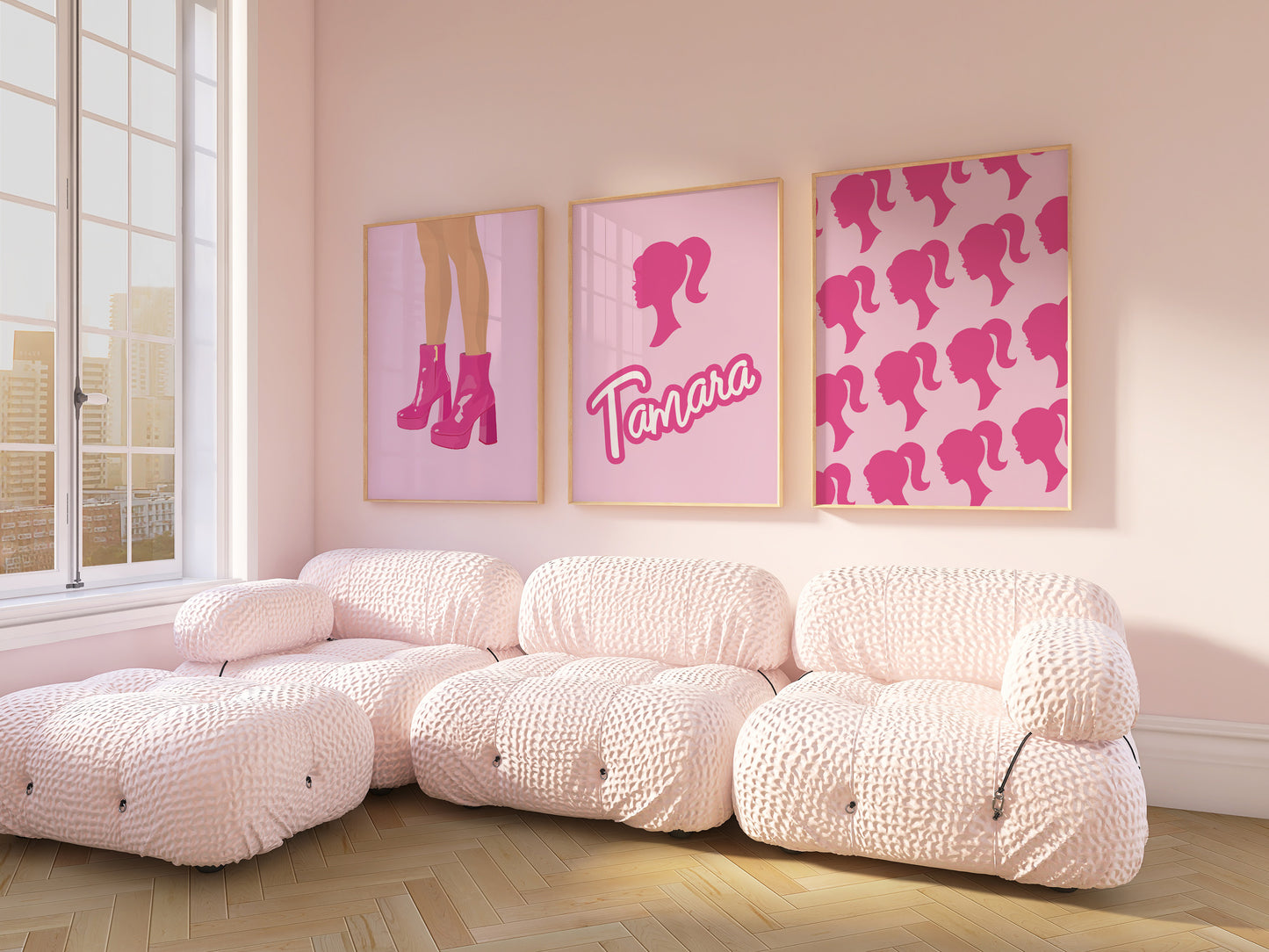 Personalised Barbie Wall Art Set of 3