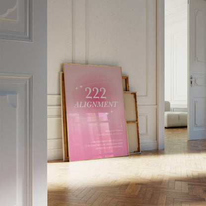 Angel Number 222 Pink Wall Art
