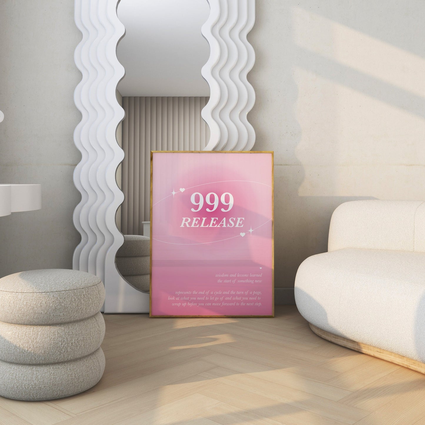 Angel Number 999 Pink Wall Art