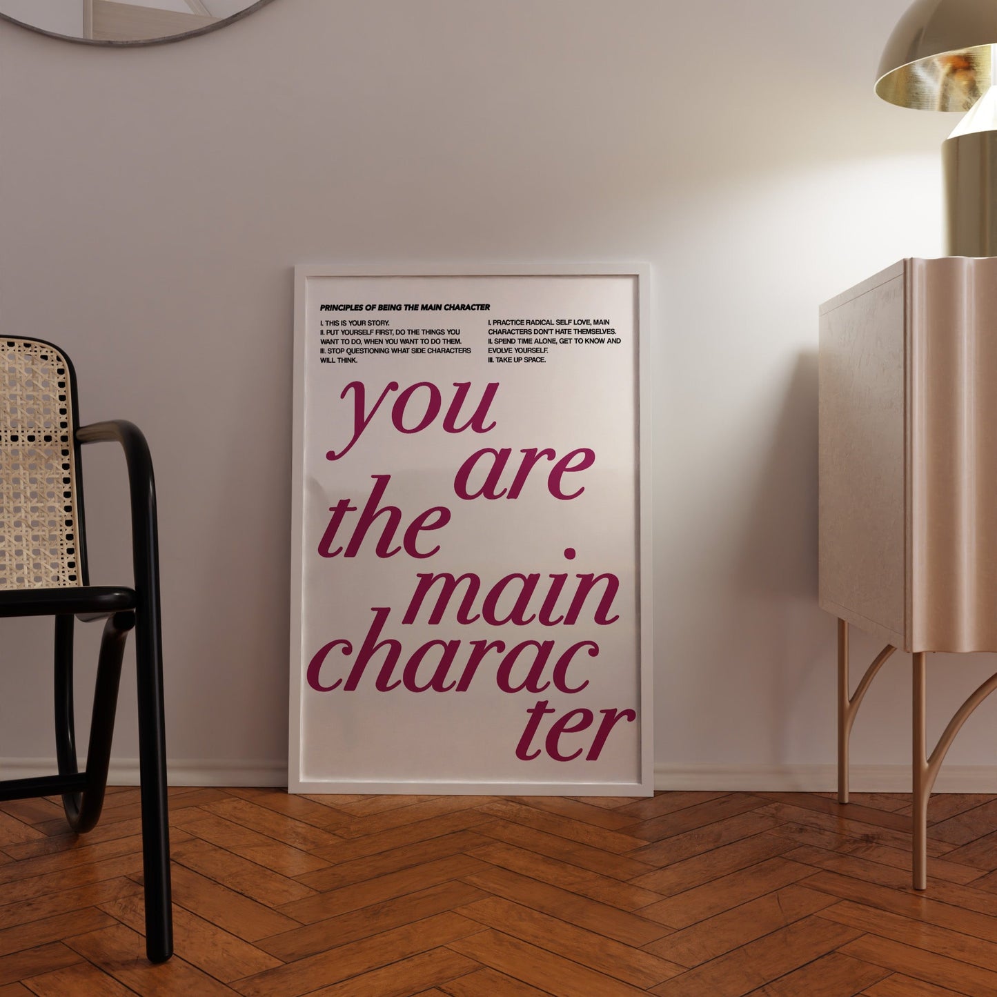 You Are The Main Character Purple And White Wall Art