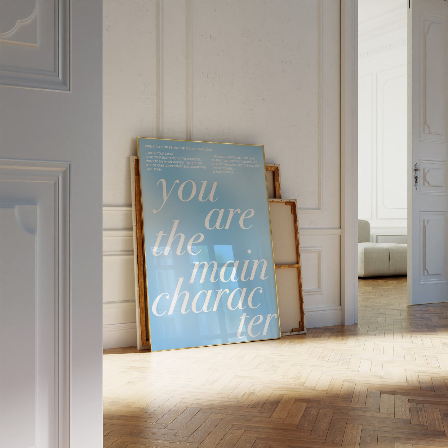 You Are The Main Character Blue Wall Art