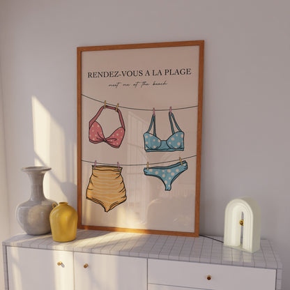 Rendez Vous A La Plage Wall Art