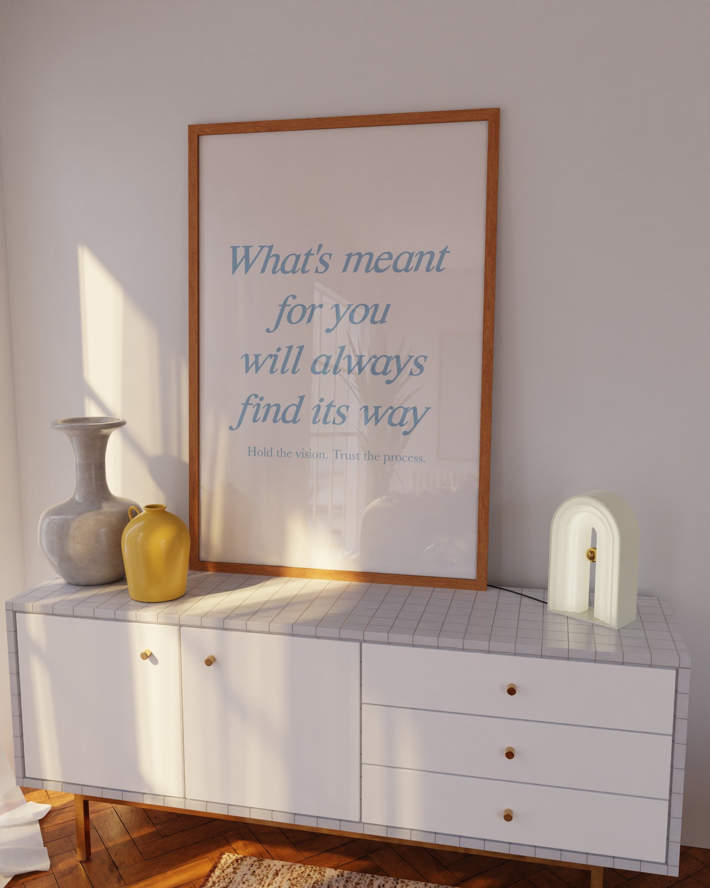 What's Meant For You Will Always Find It's Way Blue Wall Art