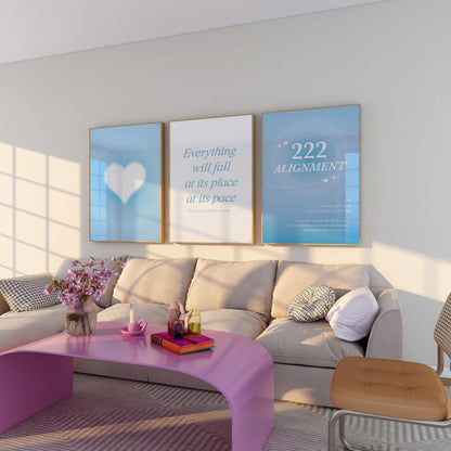 Blue Aura Wall Art Set of 3